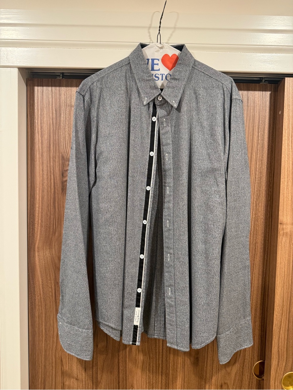 rag & bone Men's Button-Down Dress Shirt in Gray L
